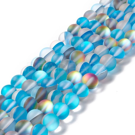 Synthetic Moonstone Beads Strands G-E573-01C-22-1