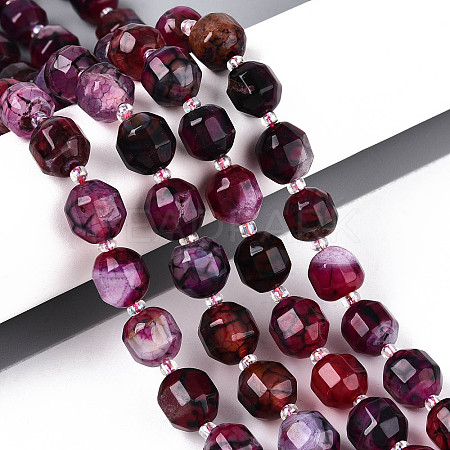 Natural Agate(Dyed & Heated) Beads Strands G-T139-92A-1