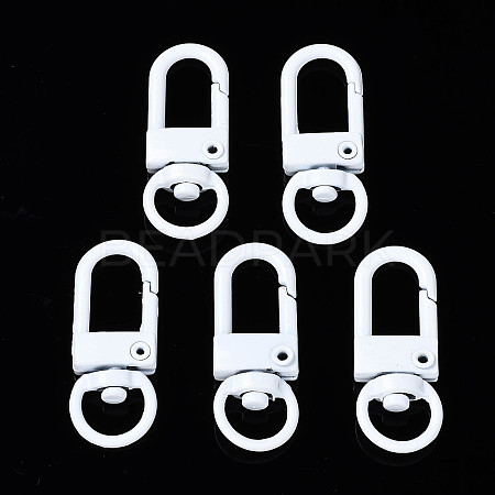 Spray Painted Eco-Friendly Alloy Swivel Snap Hooks Clasps PALLOY-T080-02M-NR-1