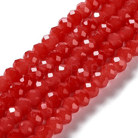 Baking Paint Imitation Jade Glass Bead Strands DGLA-A034-J10mm-A32-1