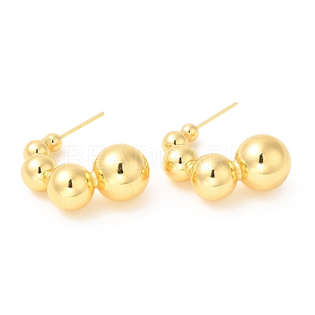 Rack Plating Brass Ear Studs for Women EJEW-Q770-13G-1