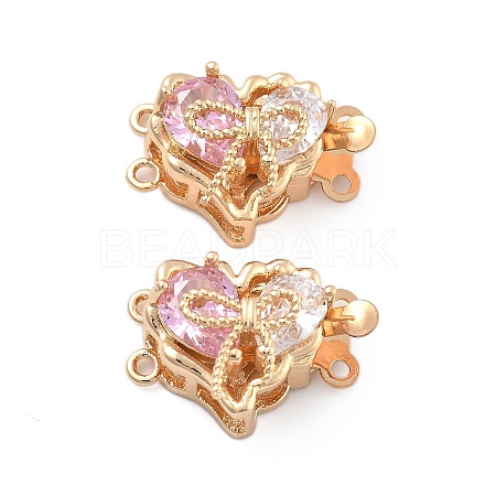 Brass Glass Box Clasps KK-B125-01G-02-1