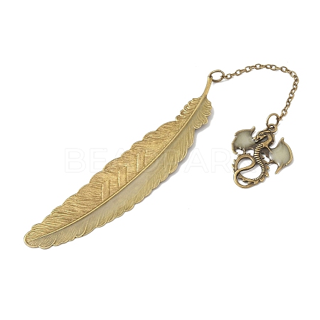 Luminous Brass Feather Bookmark WG51979-03-1