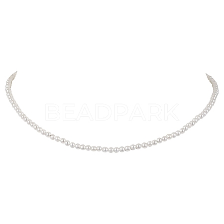 Shell Pearl Bead Kid Necklaces NJEW-JN05048-1