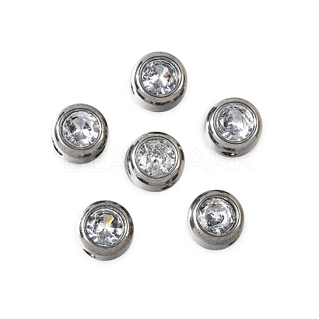 201 Stainless Steel Rhinestone Beads STAS-F318-02P-1