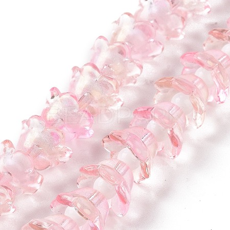 Transparent Glass Beads Strands LAMP-H061-01D-04-1