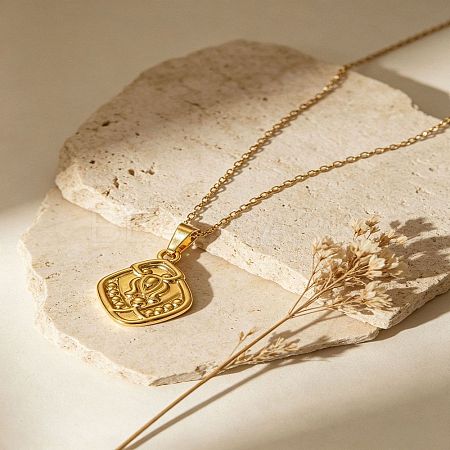 304 Stainless Steel Pendant Necklaces for Women WGFC427-05-1