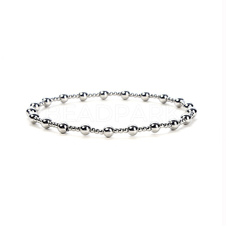 Classic Stainless Steel Ball Chains Stretch Bracelets for Women SB9710-2-1