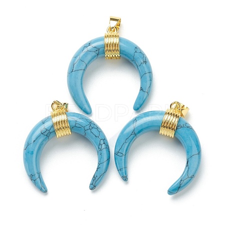 Synthetic Turquoise Pendants G-A017-10G-1