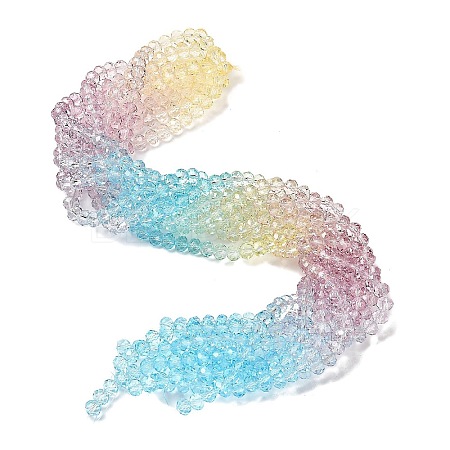 Transparent Painted Glass Beads Strands X1-DGLA-A034-T8mm-A15-1