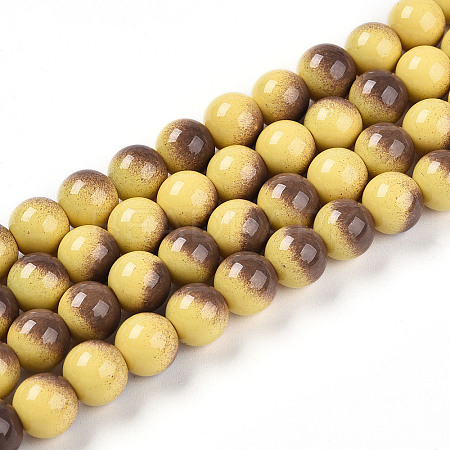 Baking Paint Glass Beads X1-DGLA-N012-8mm-09-1