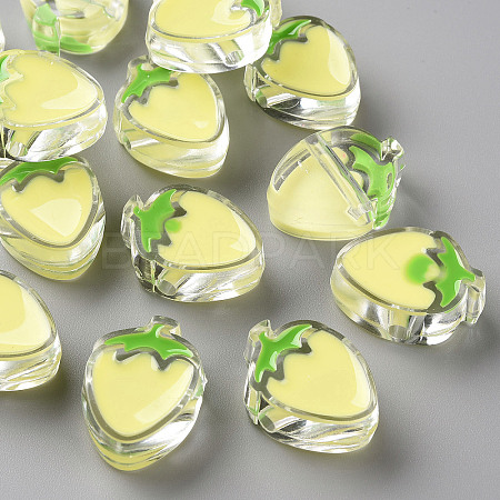 Transparent Enamel Acrylic Beads X1-TACR-S155-003B-1