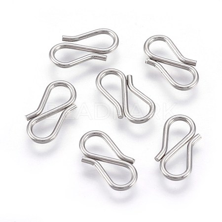 304 Stainless Steel S-Hook Clasps STAS-O118-67P-1