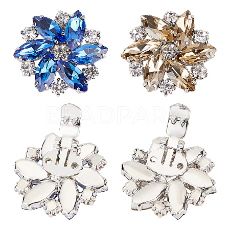 4 Pcs 2 Colors Platinum Alloy Shoe Buckle Clips ALRI-NB0001-09P-1