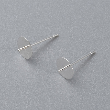 304 Stainless Steel Stud Earring Findings STAS-D448-089S-8mm-1