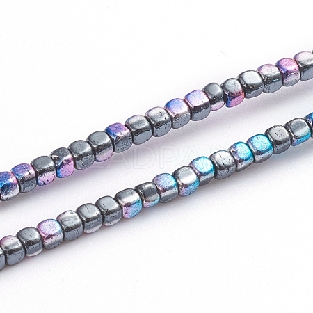 Electroplated Non-magnetic Synthetic Hematite Beads Strands G-L562-04B-1