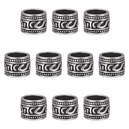 10Pcs Tibetan Style 304 Stainless Steel Spacer Beads STAS-UN0045-73-1