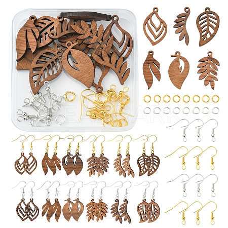 DIY Leaf Earring Making Kit DIY-FS0004-25-1