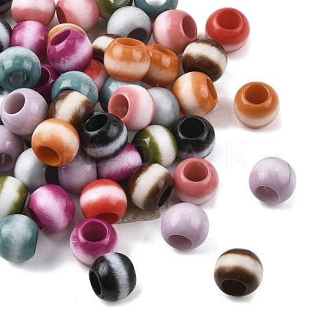 Opaque Acrylic European Beads OACR-Z036-05B-01-1