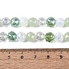 Electroplate Imitation Jade & Opaque & Transparent Glass Beads Strands EGLA-Q135-8MM-A06-5