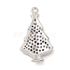 Rack Plating Brass Pave Cubic Zirconia Pendants KK-R150-07P-2