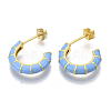 Brass Stud Earrings EJEW-S209-10B-2