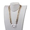 Personalized CCB Plastic Curb Chain Necklaces NJEW-JN02881-02-5