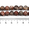 Natural Dendritic Jasper Beads Strands G-F591-24-8mm-5