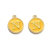 Golden Plated Alloy Enamel Charms ENAM-Q437-13N-1