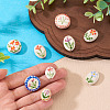9Pcs 9 Styles Flower Theme Handmade Porcelain Beads PORC-TA0002-29-6