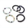 Natural Mixed Stone Beads Stretch Bracelets BJEW-JB03849-1
