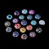 Mosaic Printed Glass Half Round/Dome Cabochons GGLA-N004-12mm-G-7