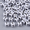 White Opaque Acrylic Beads MACR-R869-02T-1