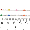 304 Stainless Steel Enamel Oval Dapped Chains CHS-G037-01P-2