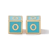 Rack Plating Brass Enamel Beads KK-B060-04G-06O-2
