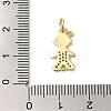 Brass Micro Pave Clear Cubic Zirconia Pendants KK-R162-003G-3