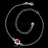 Delicate Silver Color Plated Brass Cubic Zirconia Anklets AJEW-BB08972-A-2