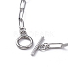 304 Stainless Steel Paperclip Chain Necklaces NJEW-JN02667-3