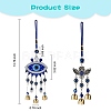 2Pcs 2 Style Car Hanging Alloy Glass Rhinestone Wind Chime HJEW-SZ0001-14-2