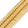 Electroplate Non-magnetic Synthetic Hematite Beads Strands X-G-L485-04B-G-1