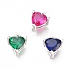 Brass Micro Pave Cubic Zirconia Charms ZIRC-H102-15-3