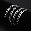 Men's 304 Stainless Steel Figaro Chain Necklaces NJEW-T012-02-51-S-2