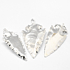 Electroplated Natural & Dyed Agate Big Pendants X-G-N0167-031B-1
