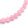 Natural Rose Quartz Round Beads Strands G-O047-04-10mm-1