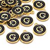 Golden Plated Alloy Charms LS-ENAM-S118-02G-4