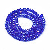 Electroplate Glass Beads Strands EGLA-A034-T8mm-B27-2