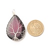 Natural Crackle Agate Pendants PALLOY-JF01526-02-2