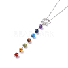 Natural Gemstone Beads Pendant Necklaces NJEW-JN02572-2
