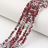 Electroplate Opaque Glass Beads Strands EGLA-A034-P8mm-M06-1
