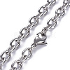 304 Stainless Steel Pendant Necklaces NJEW-O113-06P-5